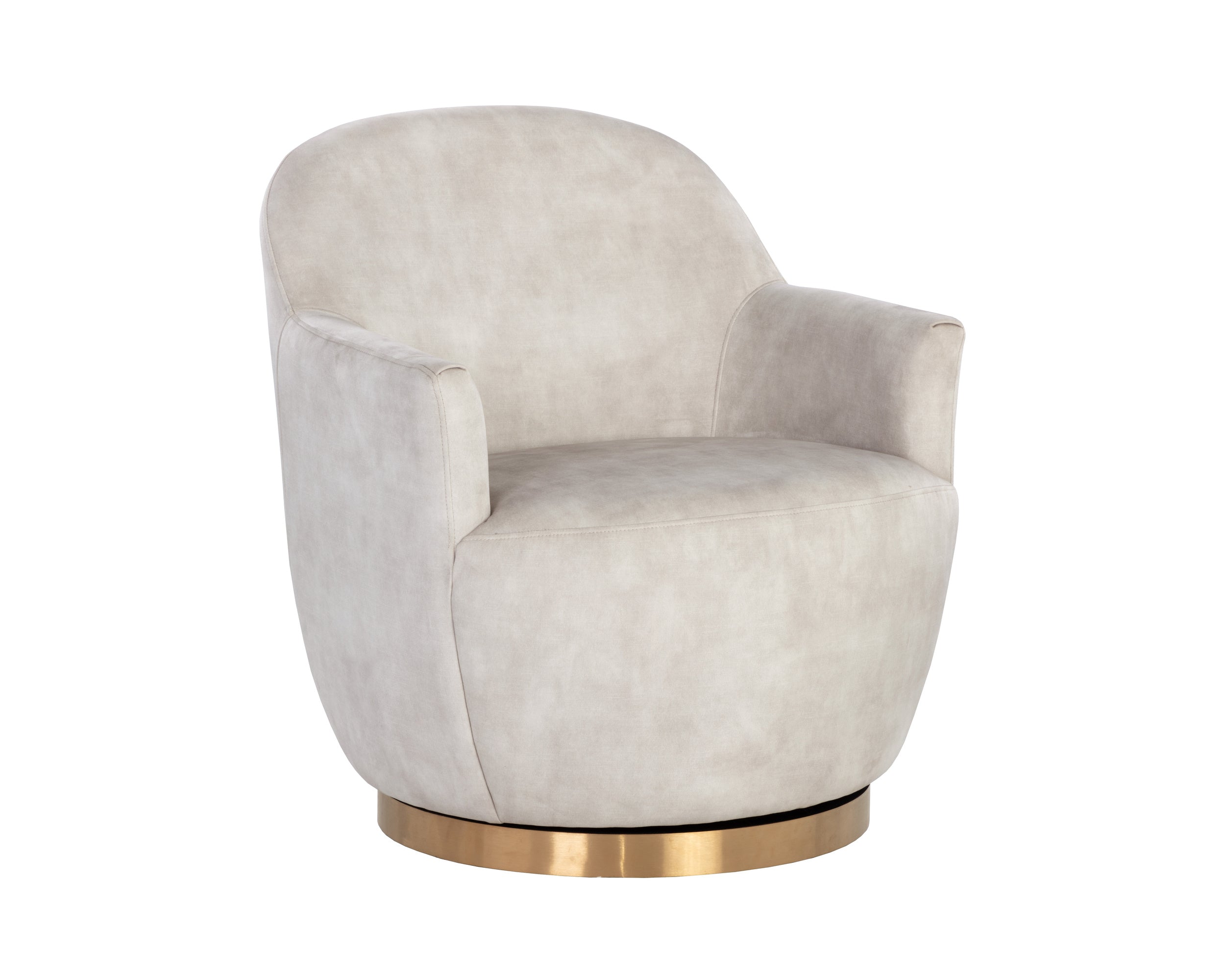 Casey Swivel Lounge Chair - Nono Cream