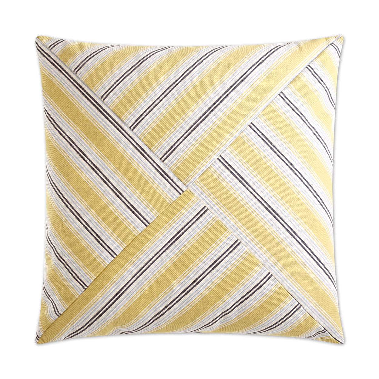 Ottoman Stripe Decorative Throw Pillow - Yellow | DV Kap