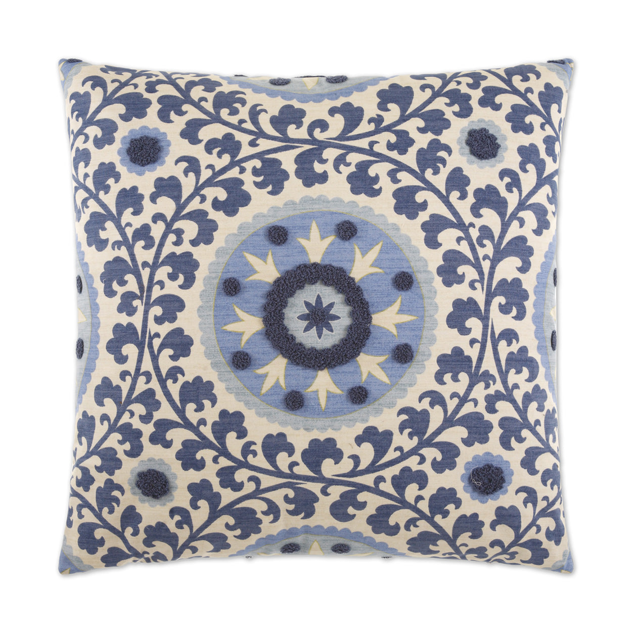 Tribal Thread Decorative Throw Pillow - Blue | DV Kap