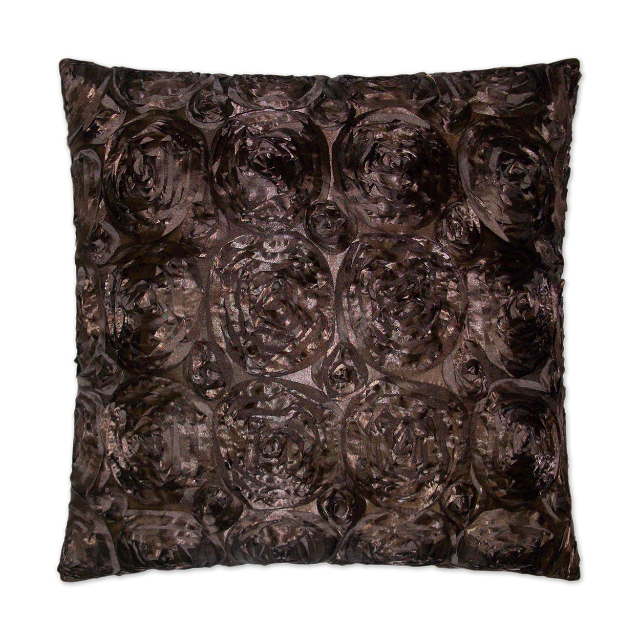 Silk Roses Decorative Throw Pillow - Brown | DV Kap