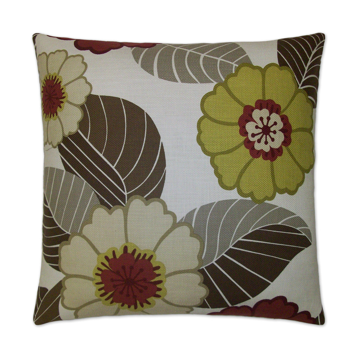 Flower Power Decorative Throw Pillow - Chartreuse | DV Kap