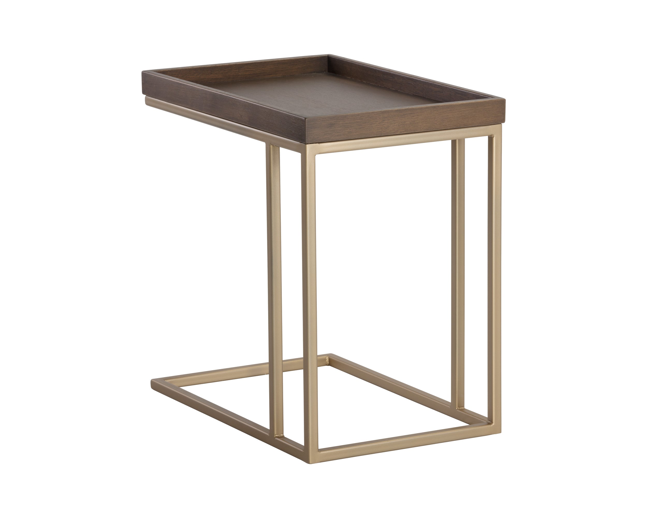 Arden C-Shaped Side Table  Gold