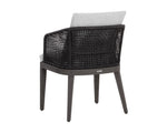 Capri Dining Armchair - Smoke Grey  Copacabana Marble