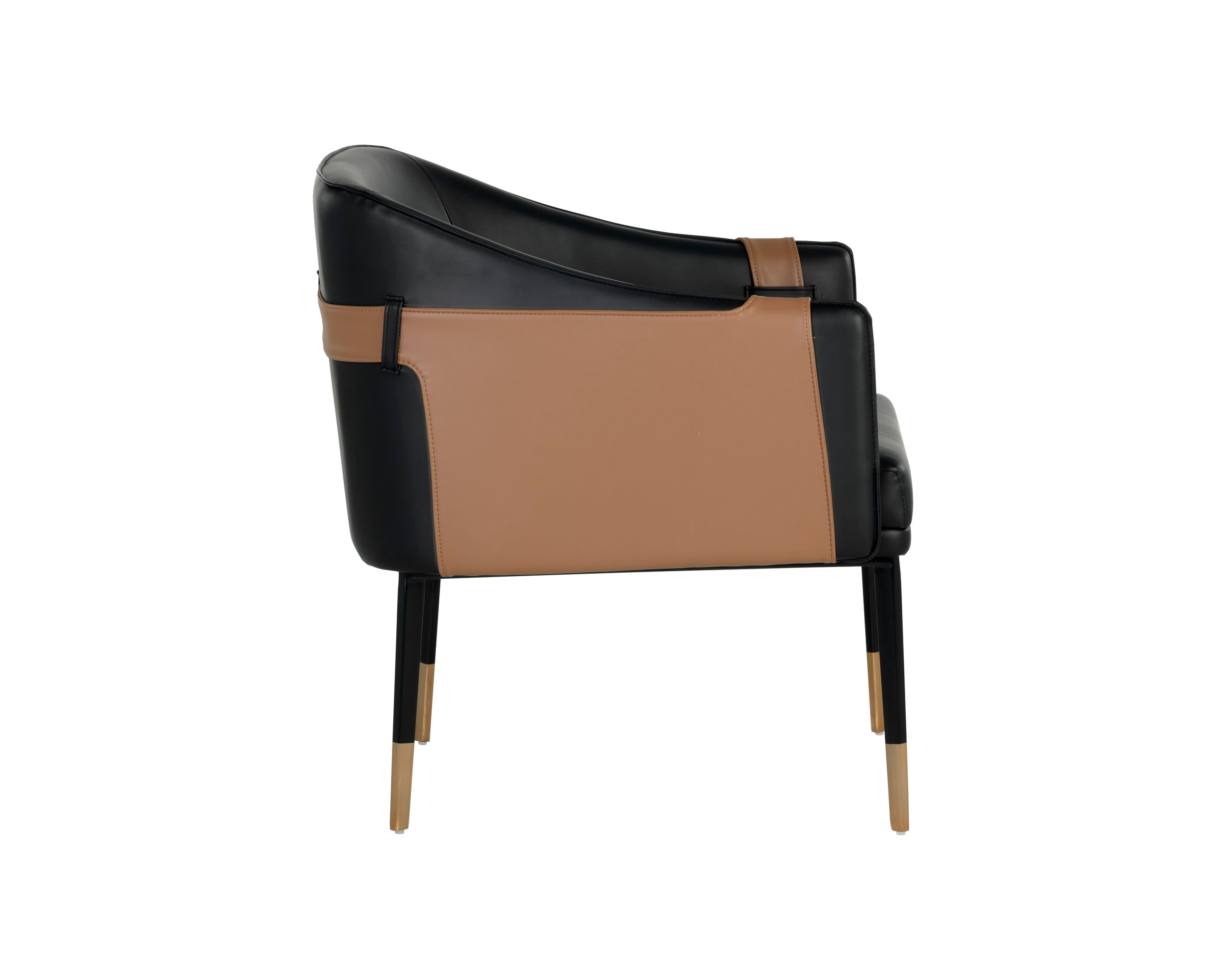 Carter Lounge Chair - Napa Black / Napa Cognac