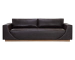 Anakin Sofa - Light Oak  Tuscany Warm Black Leather