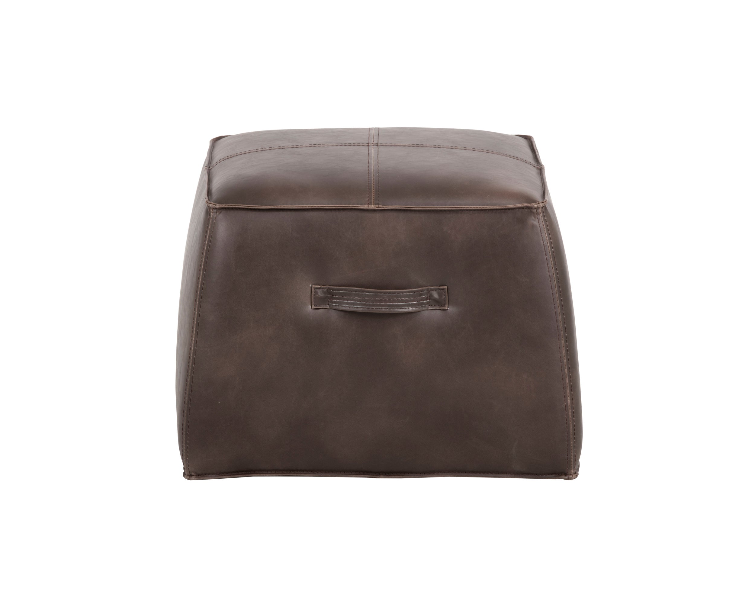 Aspen Ottoman - Havana Dark Brown