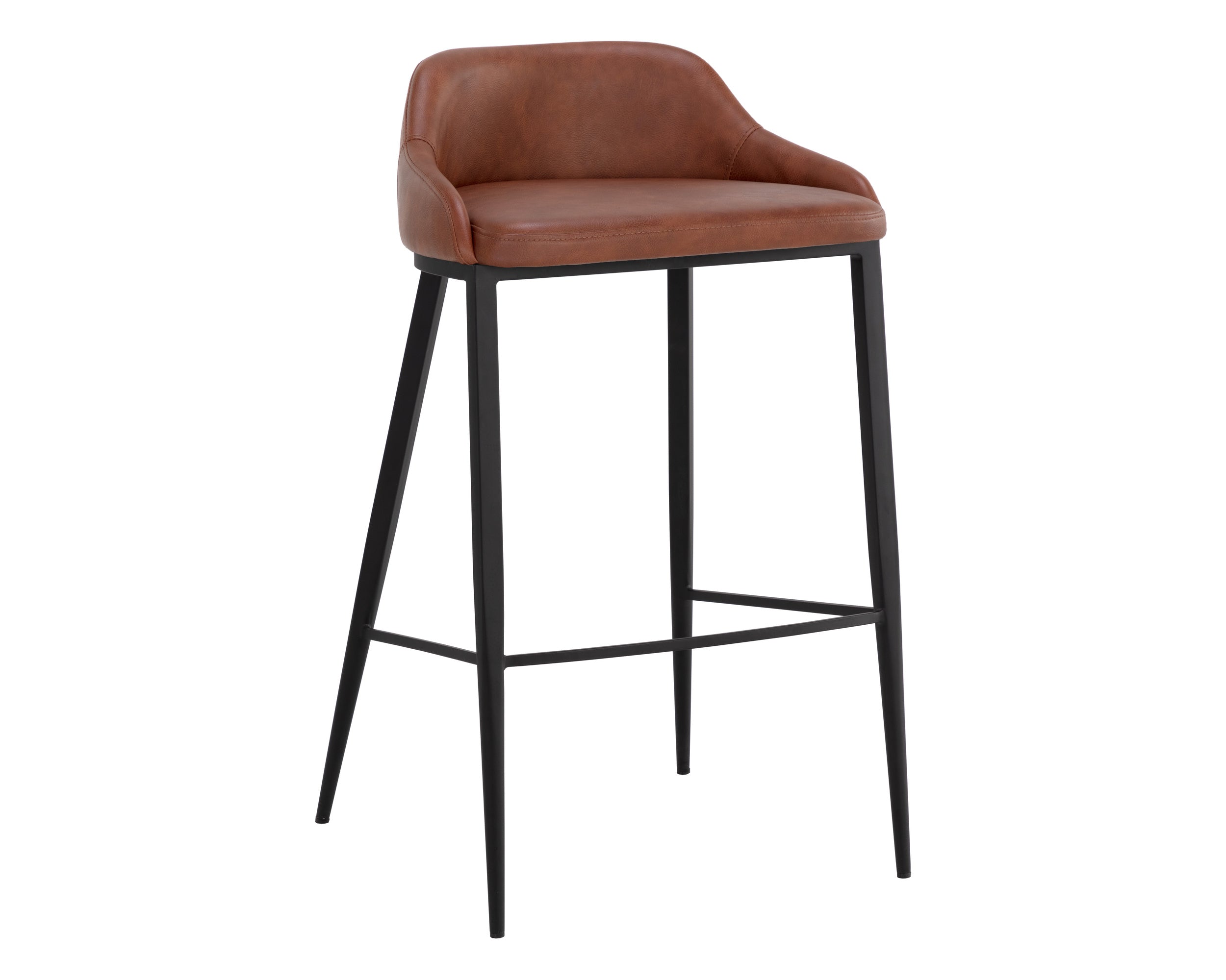 Astra Barstool - Black  Cinnamon Brown