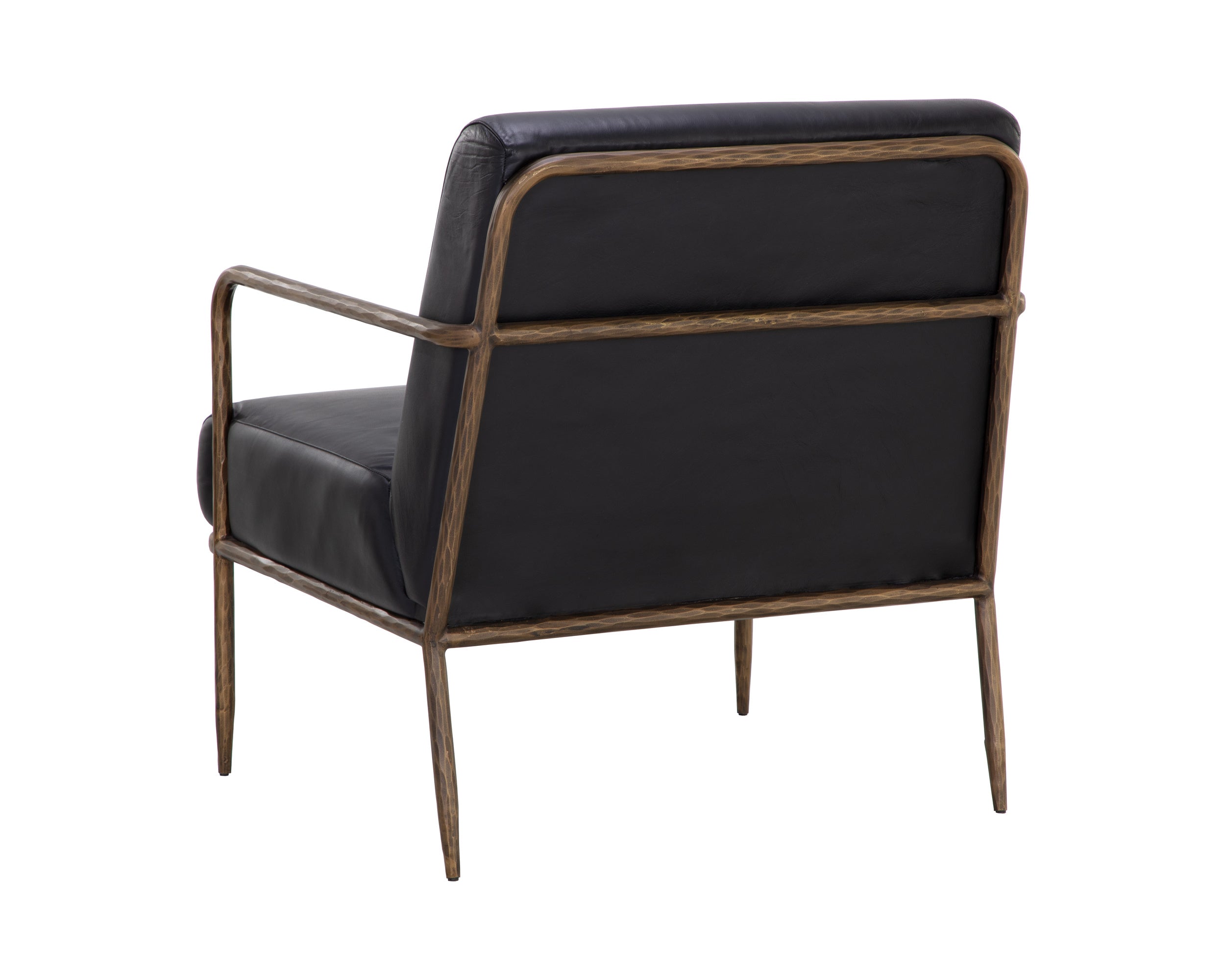 Lathan Lounge Chair - Charcoal Black Leather