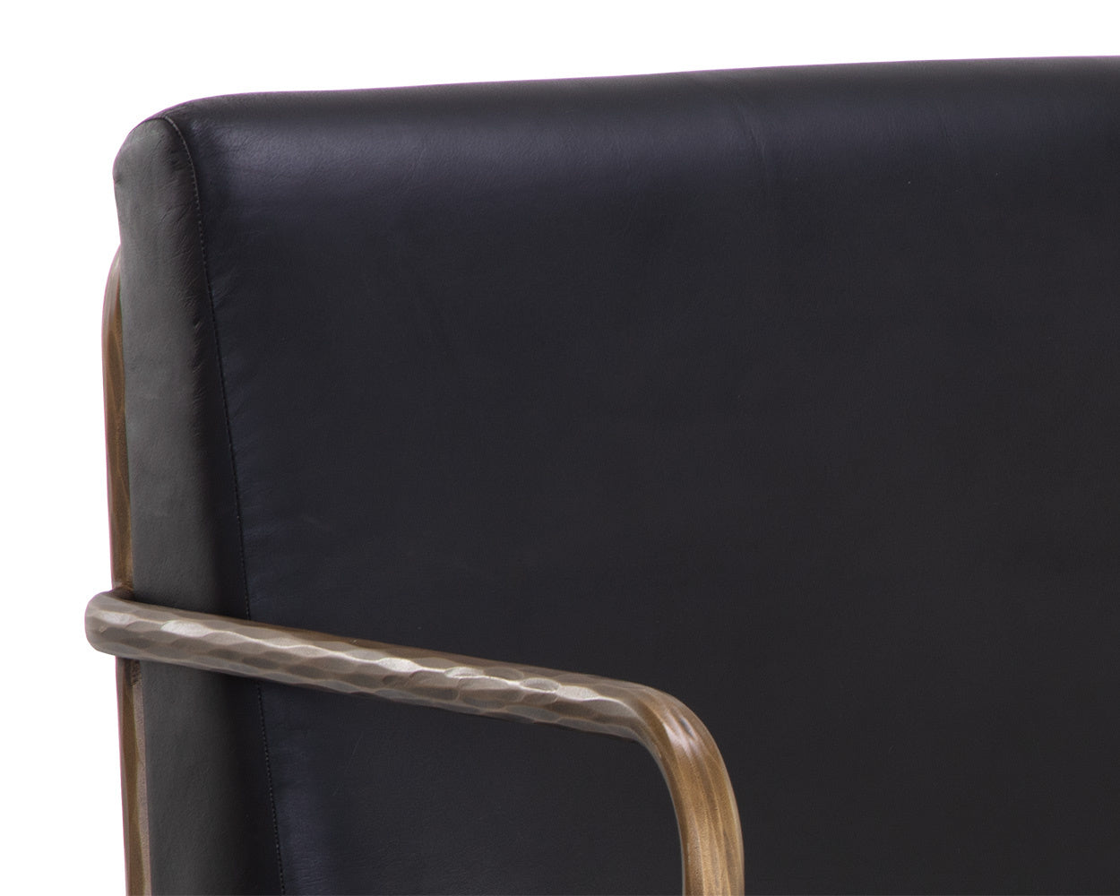 Lathan Lounge Chair - Charcoal Black Leather