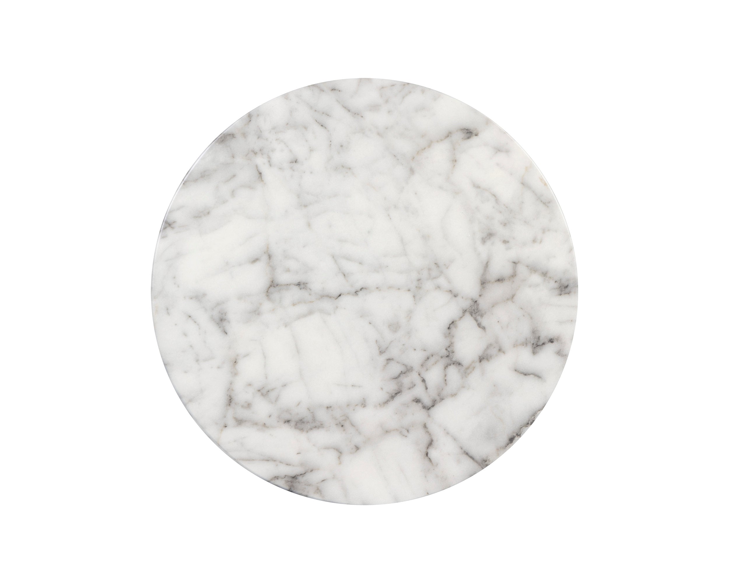 Lucida End Table - Marble Look  White