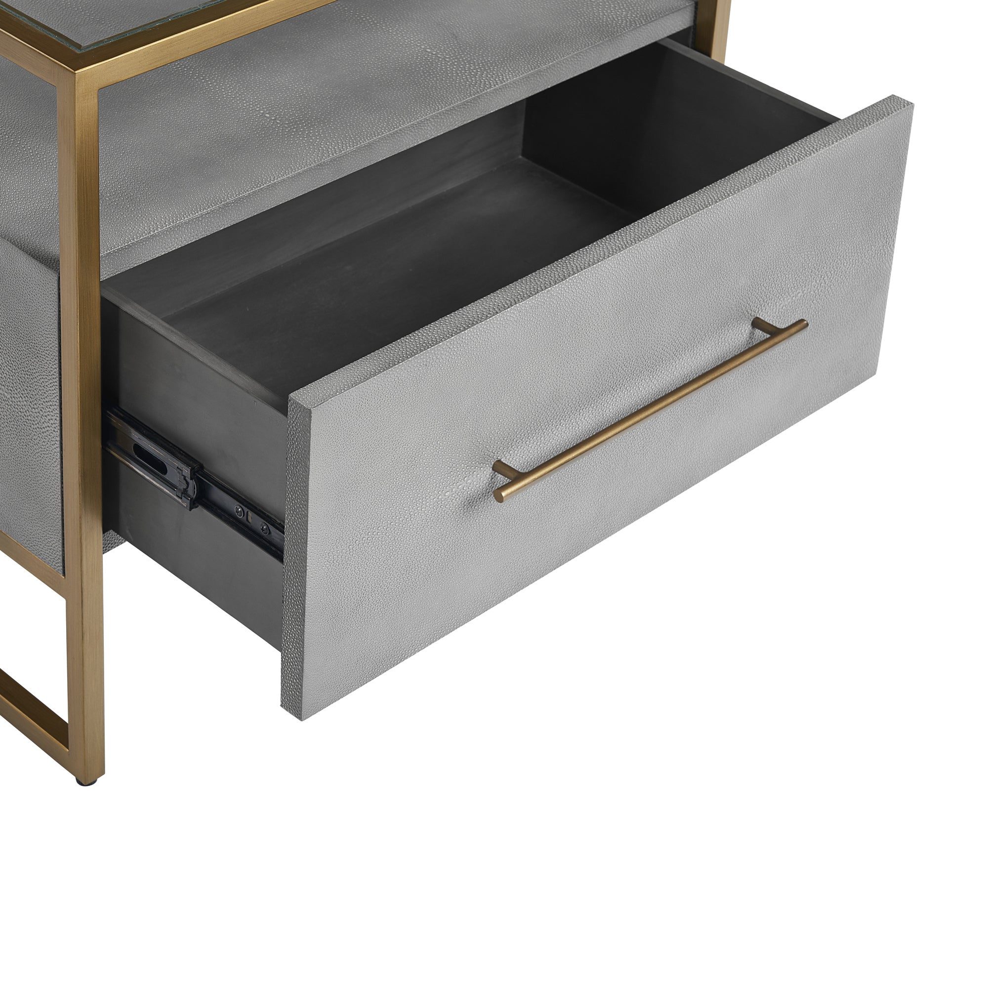 Venice Nightstand - Grey Shagreen