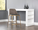 Dover Counter Stool - Bravo Portabella / Sparrow Grey