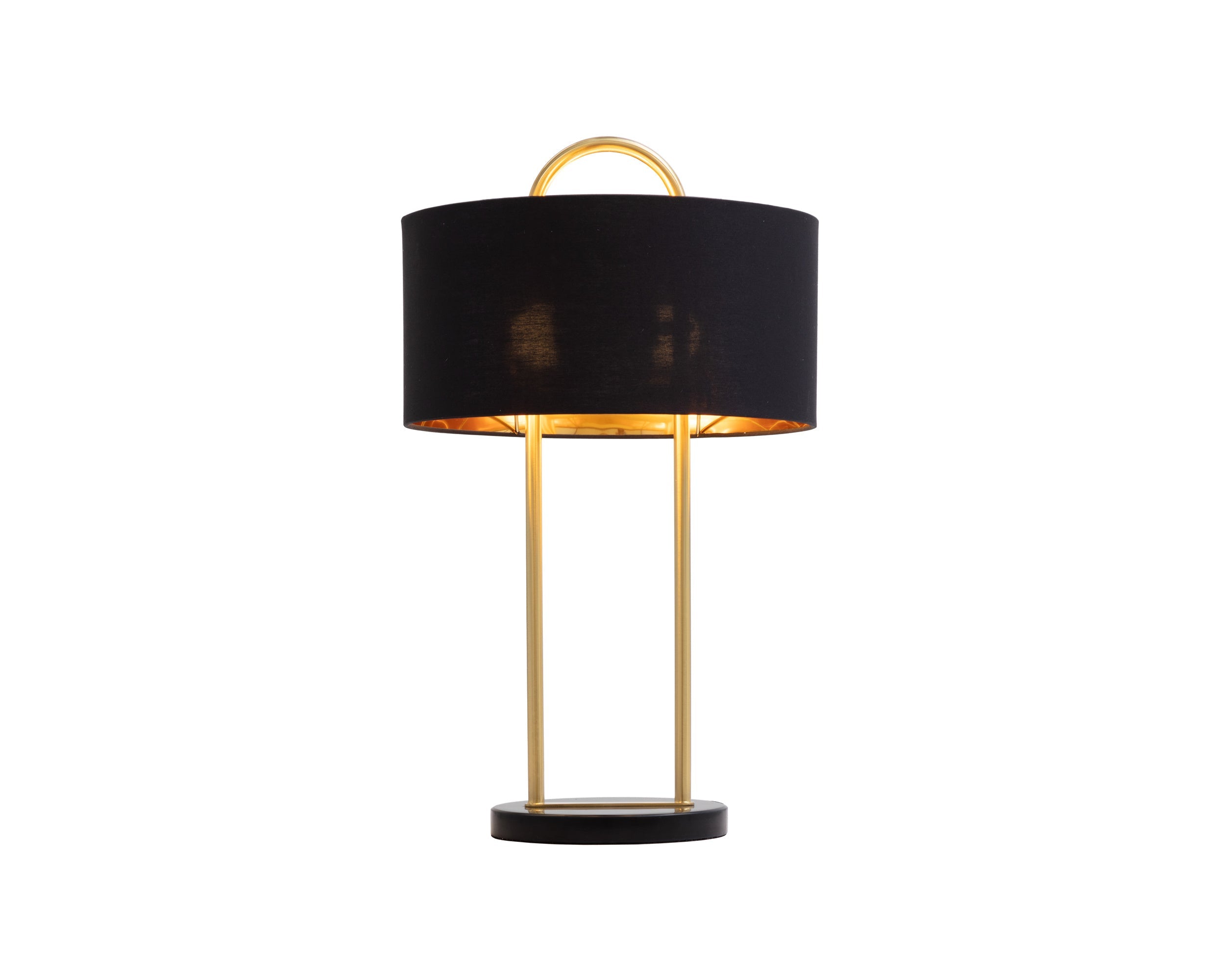 Kezna Table Lamp - Black Marble  Matte Black