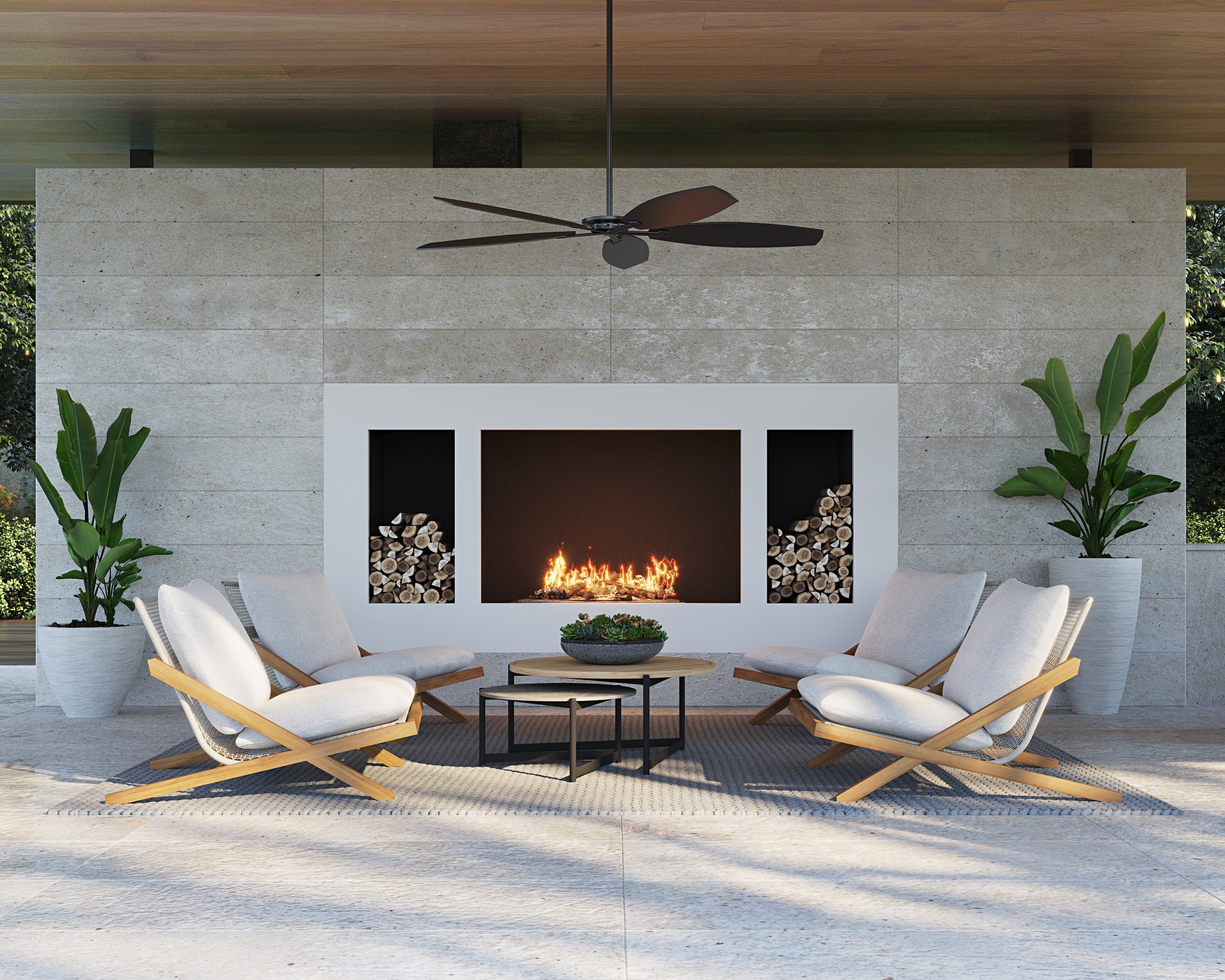 Bari Lounge Chair - Natural  Stinson White