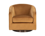 Hazel Swivel Lounge Chair - Dark Bronze  Gold Sky