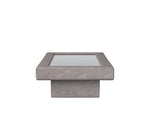 Azelia Coffee Table - Light Grey Leather