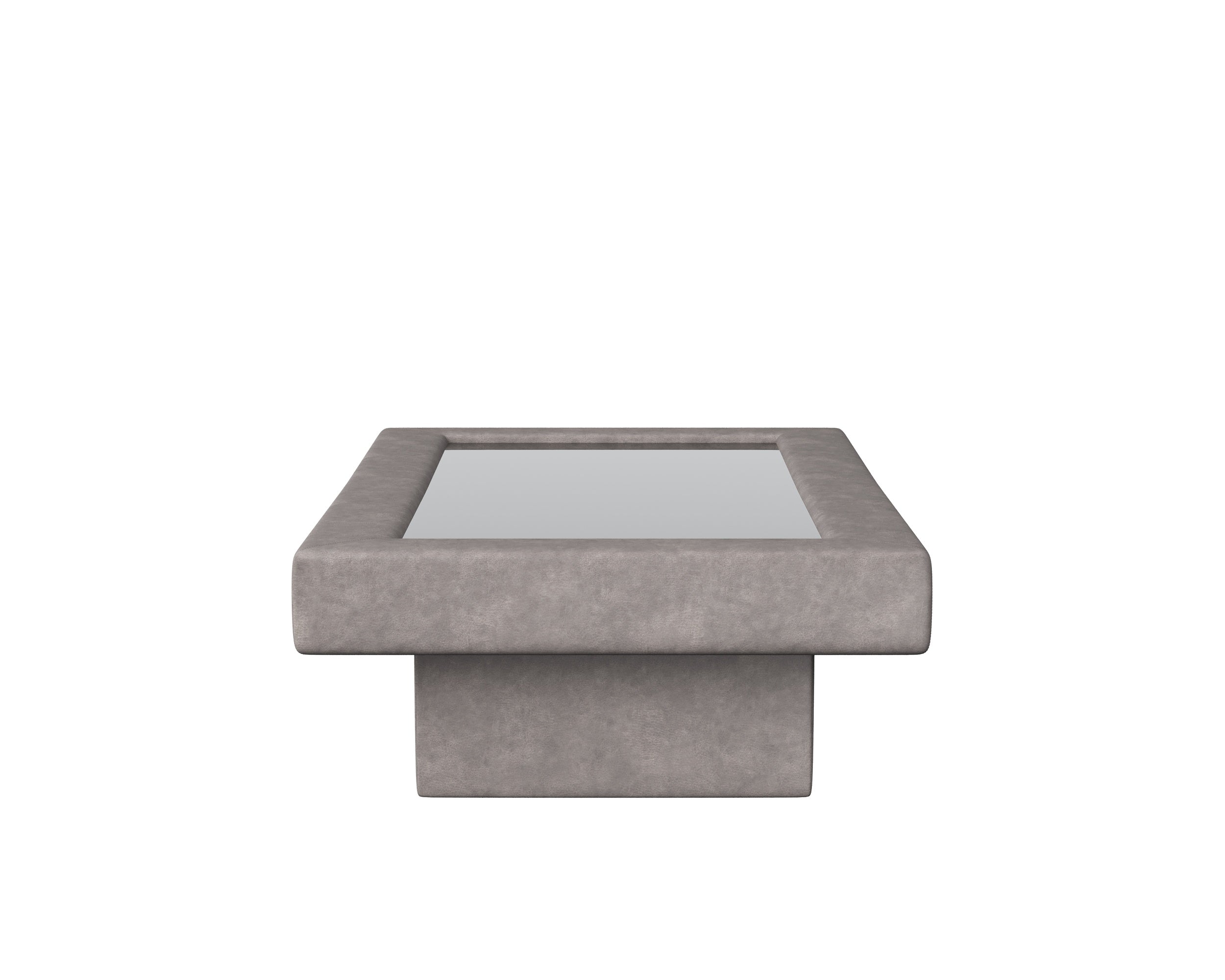 Azelia Coffee Table - Light Grey Leather