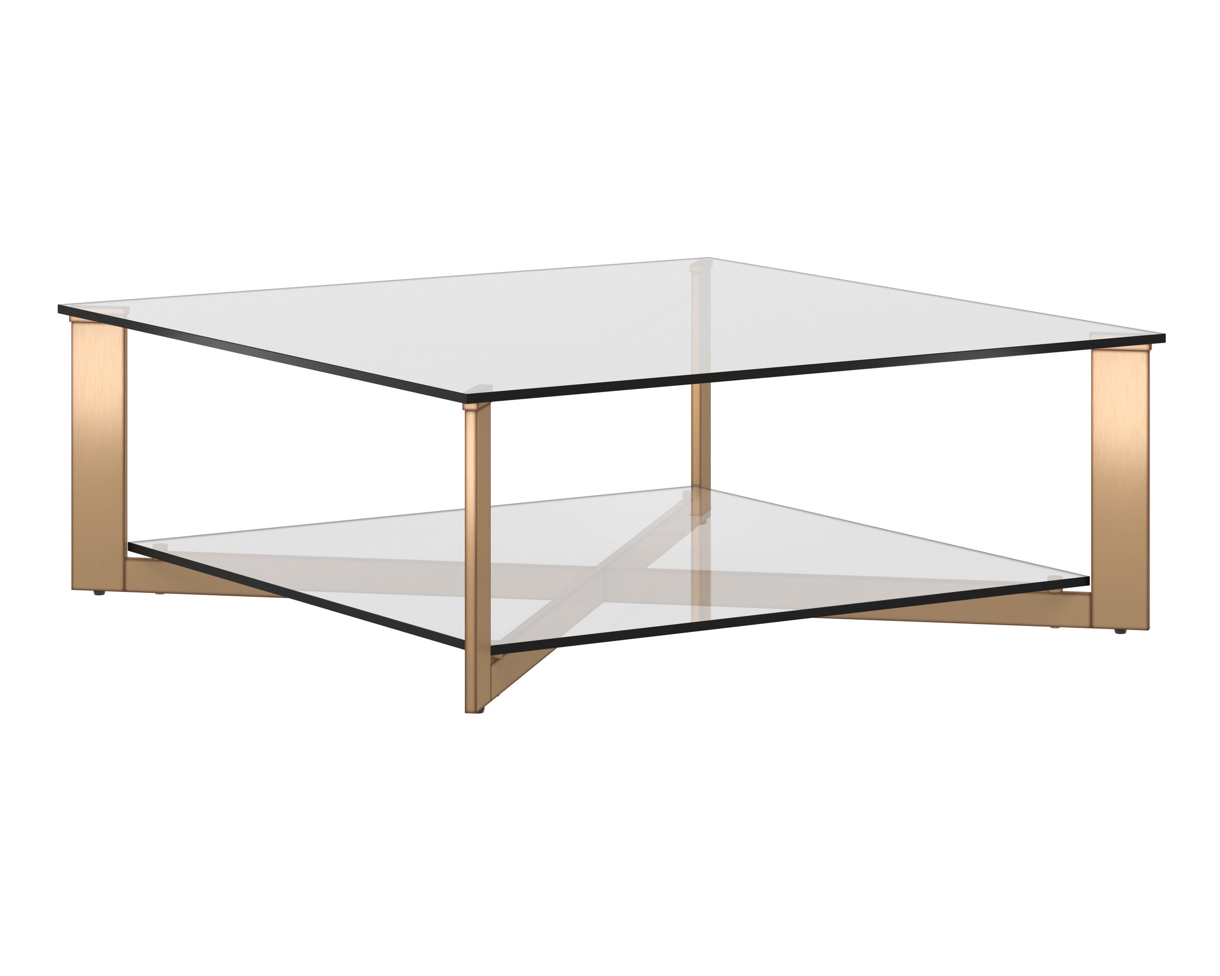 Xavier Coffee Table - Square  Antique Brass