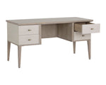 Pattinson Desk - White Ceruse  Oyster Shagreen