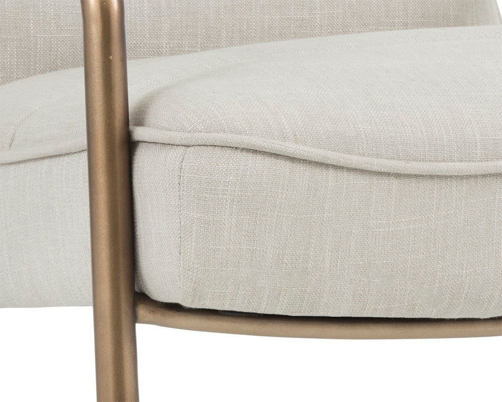 Lincoln Lounge Chair - Beige Linen