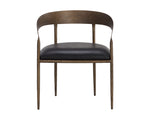 Zanatta Dining Armchair - Charcoal Black Leather