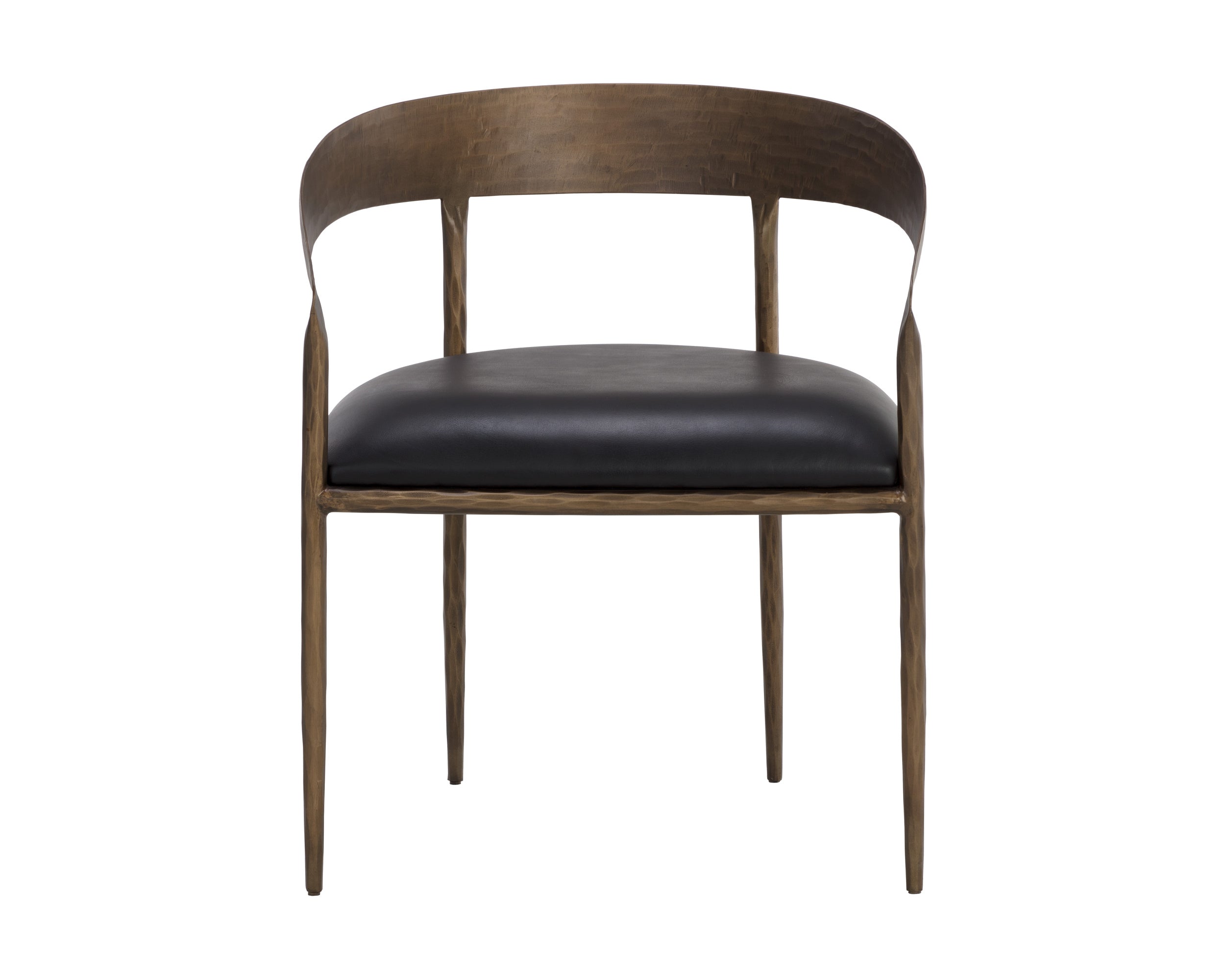 Zanatta Dining Armchair - Charcoal Black Leather