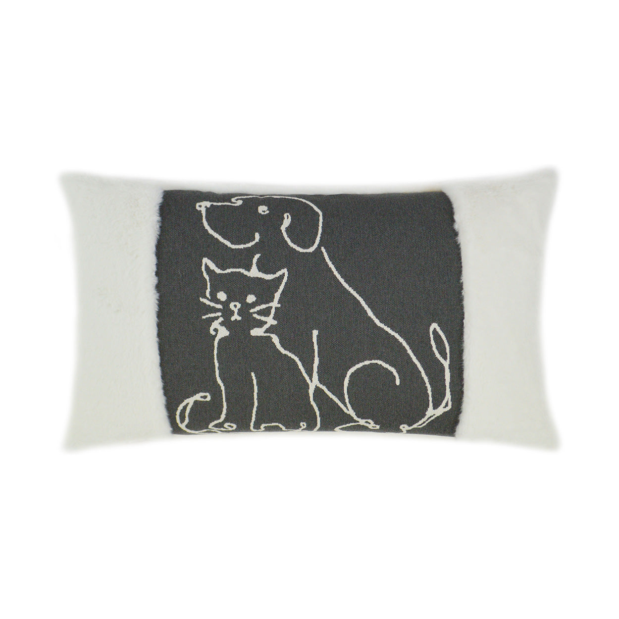 Fur Babies II Lumbar Decorative Throw Pillow | DV Kap