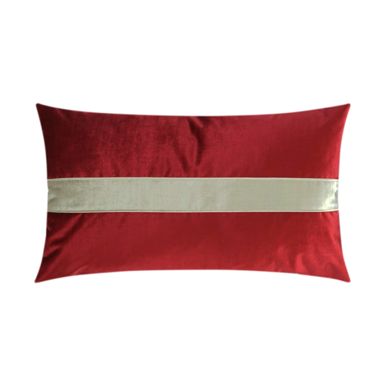 Iridescence Band Lumbar Decorative Throw Pillow - Ruby | DV Kap