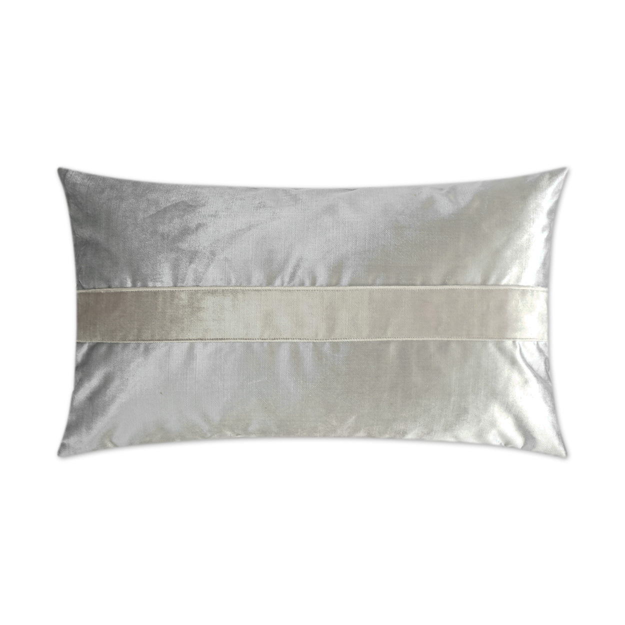 Iridescence Band Lumbar Decorative Throw Pillow - Silver | DV Kap