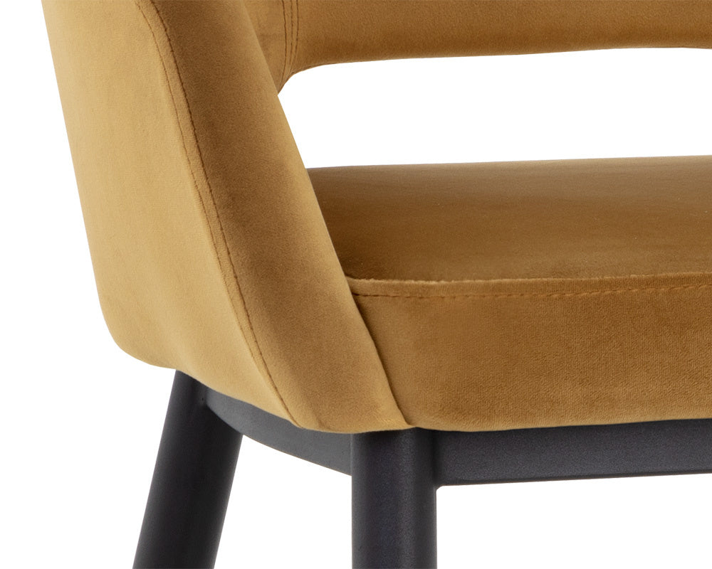 Thatcher Dining Armchair - Black  Gold Sky