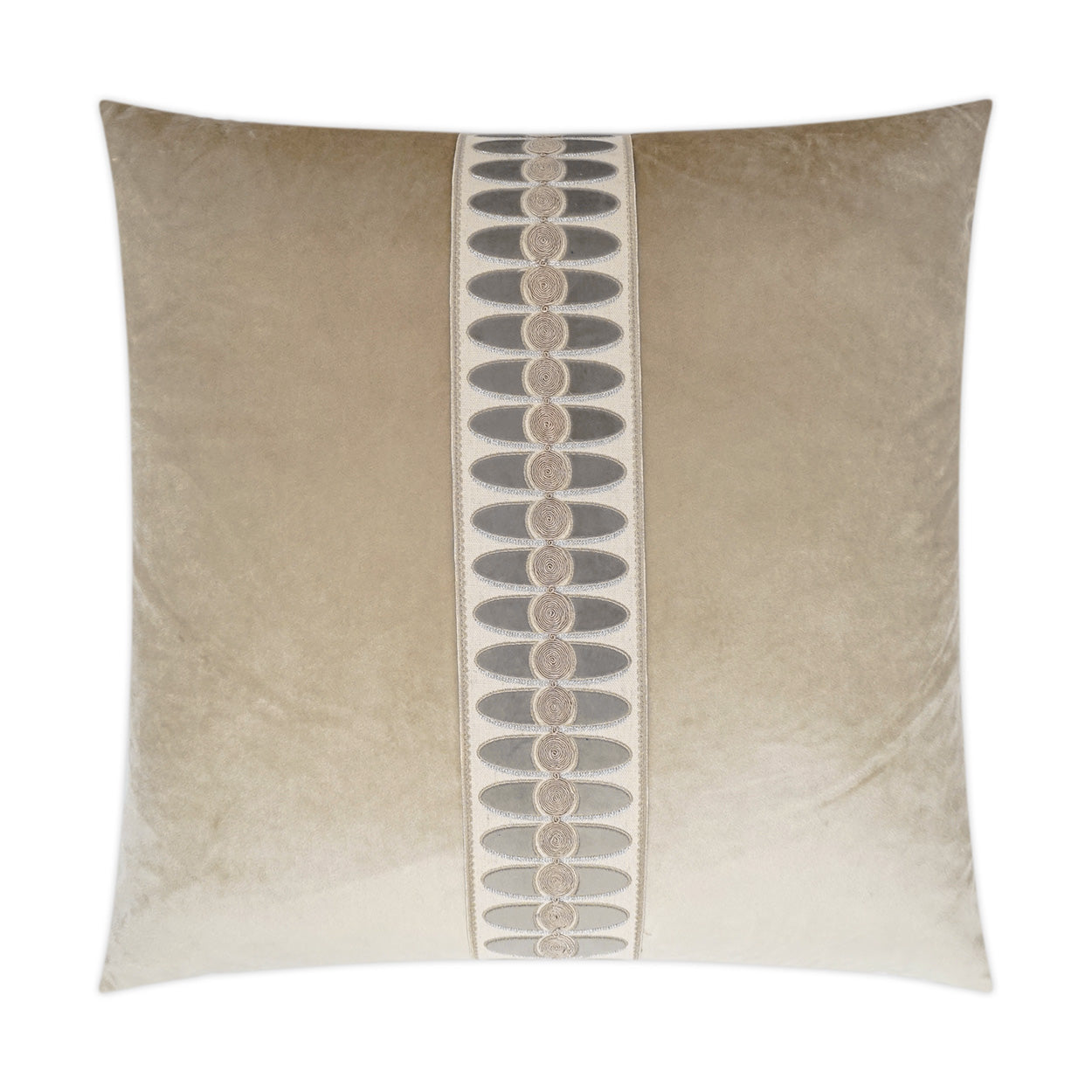 Mati Velvet Decorative Throw Pillow - Taupe | DV Kap