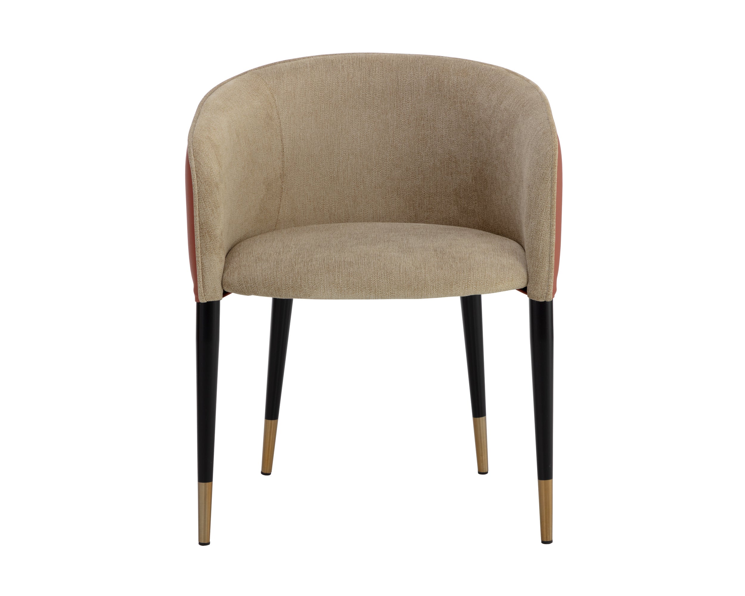 Asher Dining Armchair - Polo Club Toast / Dillon Chili