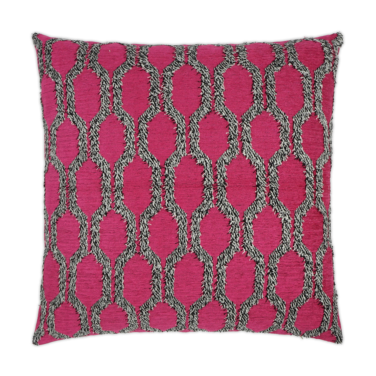 Fringed Decorative Throw Pillow - Fuchsia | DV Kap