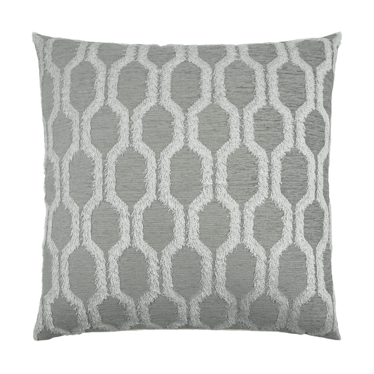 Fringed Decorative Throw Pillow - Platinum | DV Kap