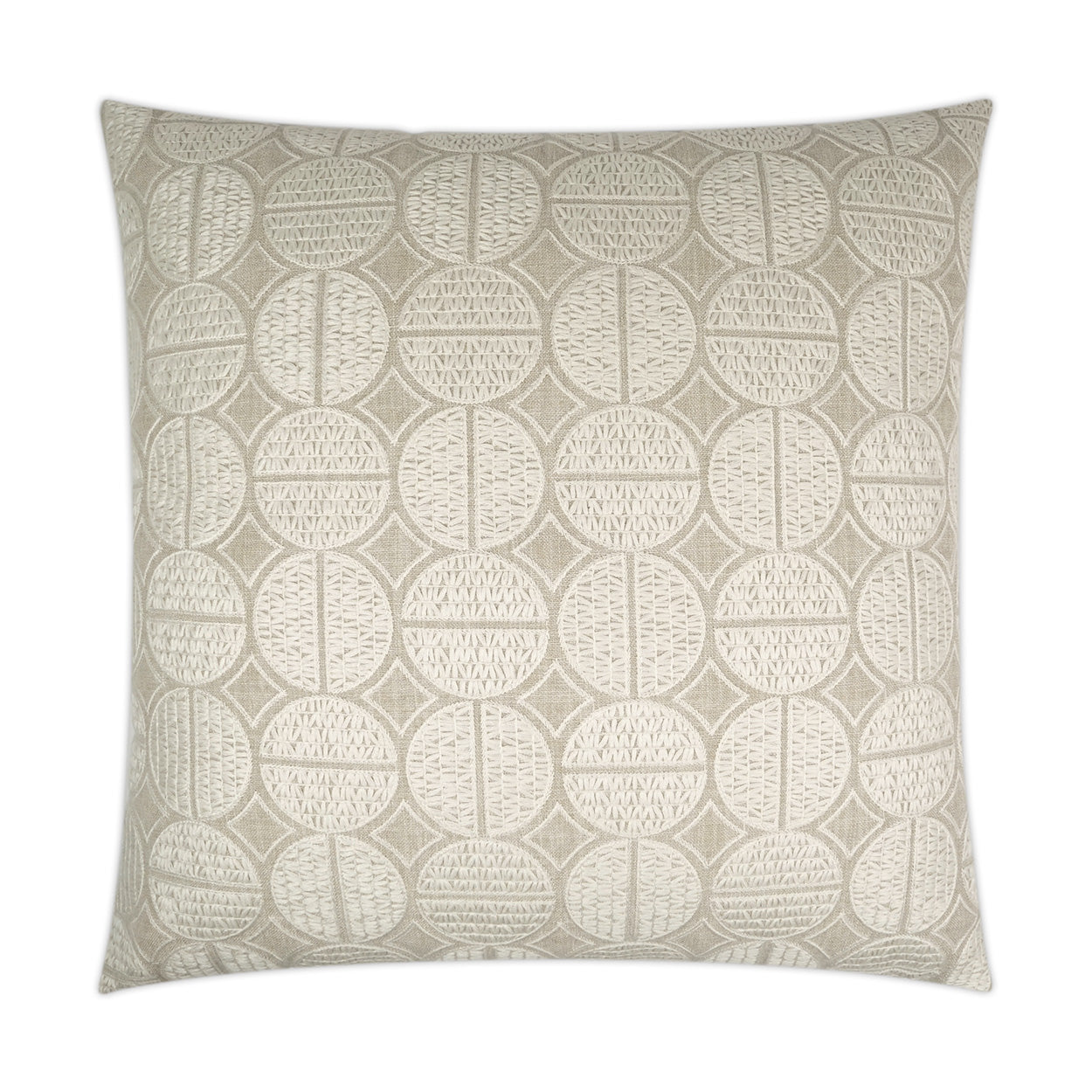 Medallions Decorative Throw Pillow - Oyster | DV Kap