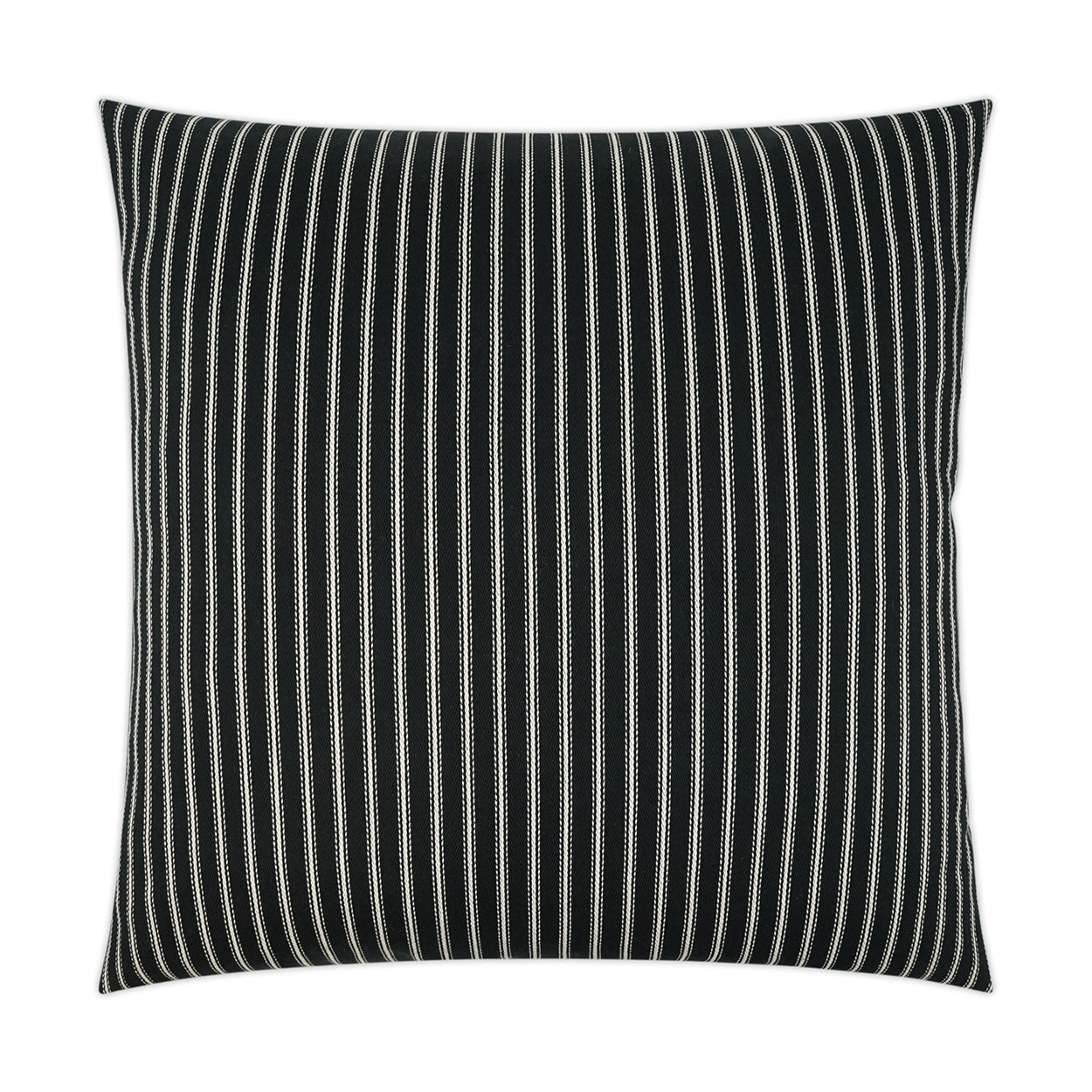 Ticking Decorative Throw Pillow - Black | DV Kap