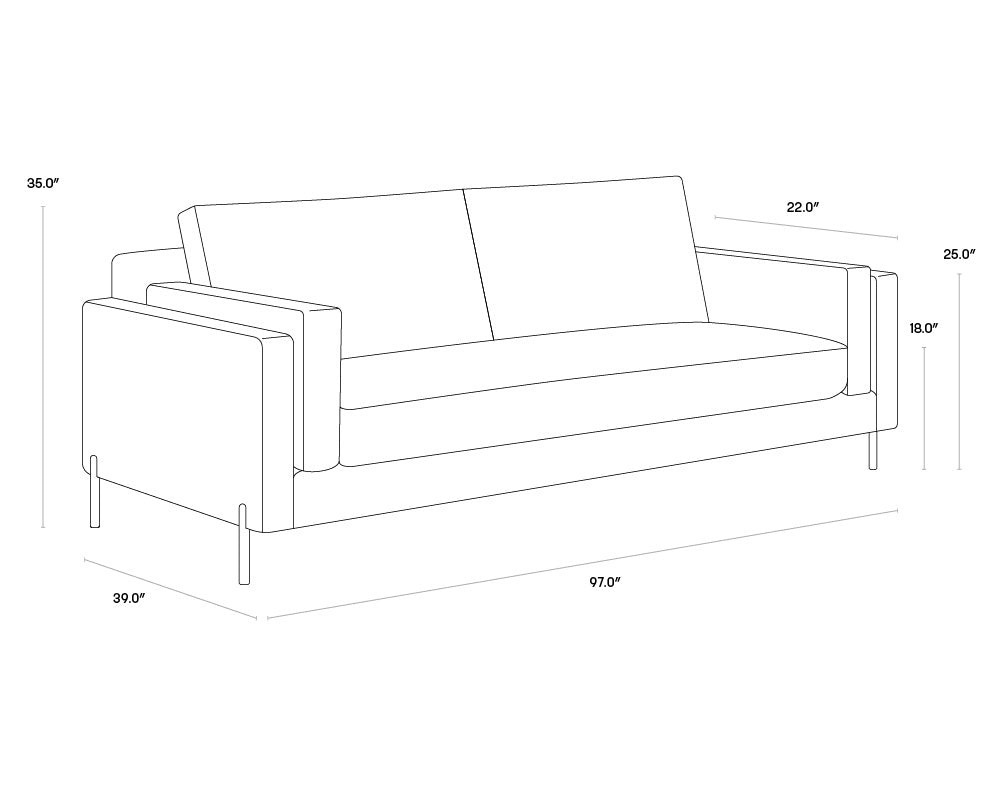 Lonsdale Sofa - Broderick Charcoal