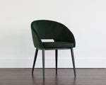 Thatcher Dining Armchair - Black  Deep Green Sky