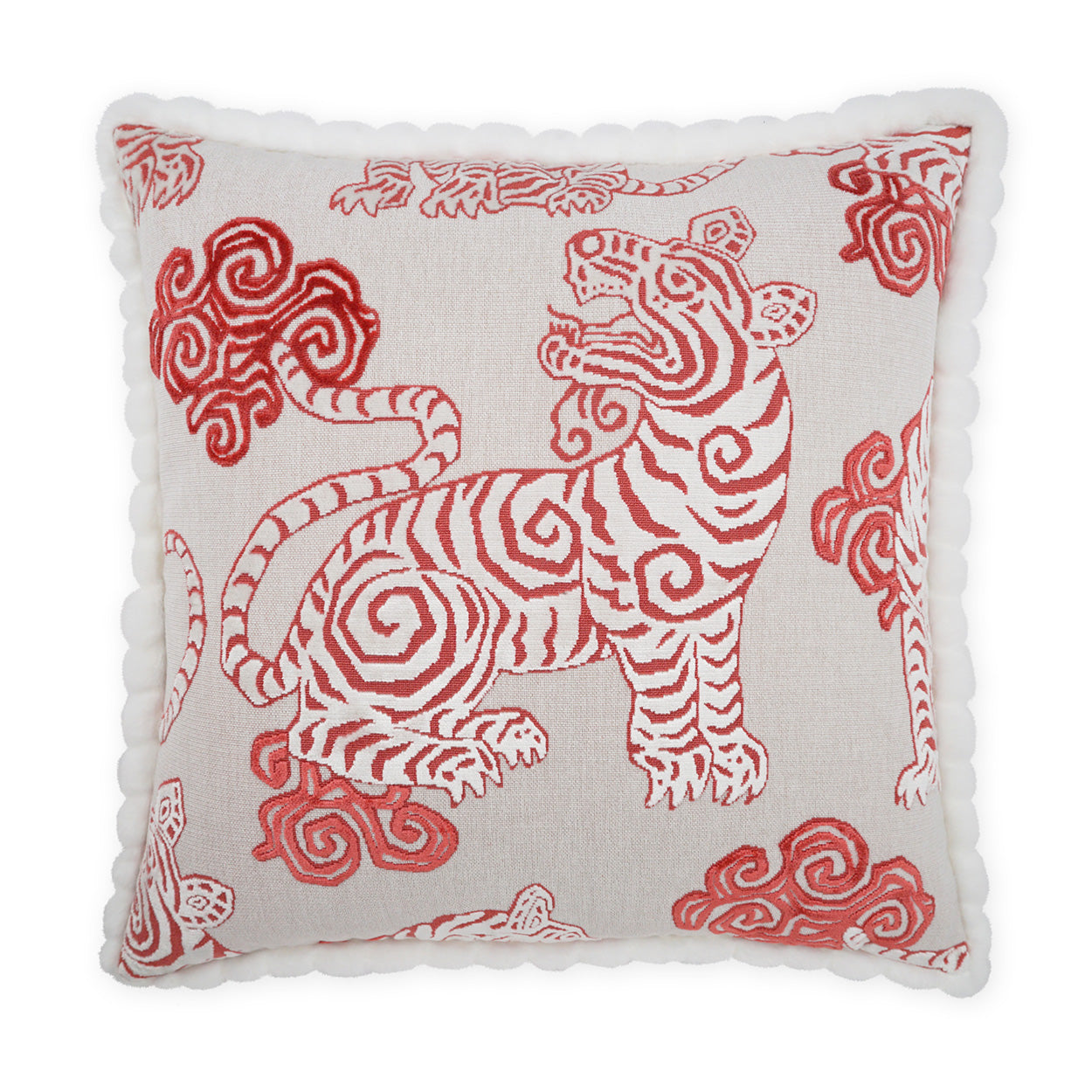 Akbar Decorative Throw Pillow - Coral | DV Kap