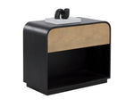 Algarve Nightstand - Black / Champagne Gold