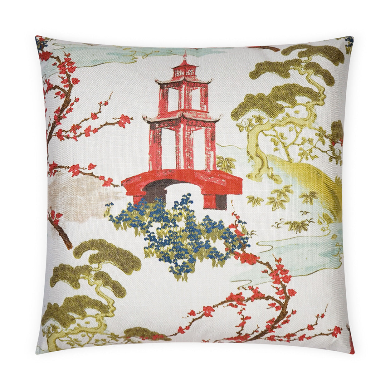 Sakura Decorative Throw Pillow - Coral | DV Kap