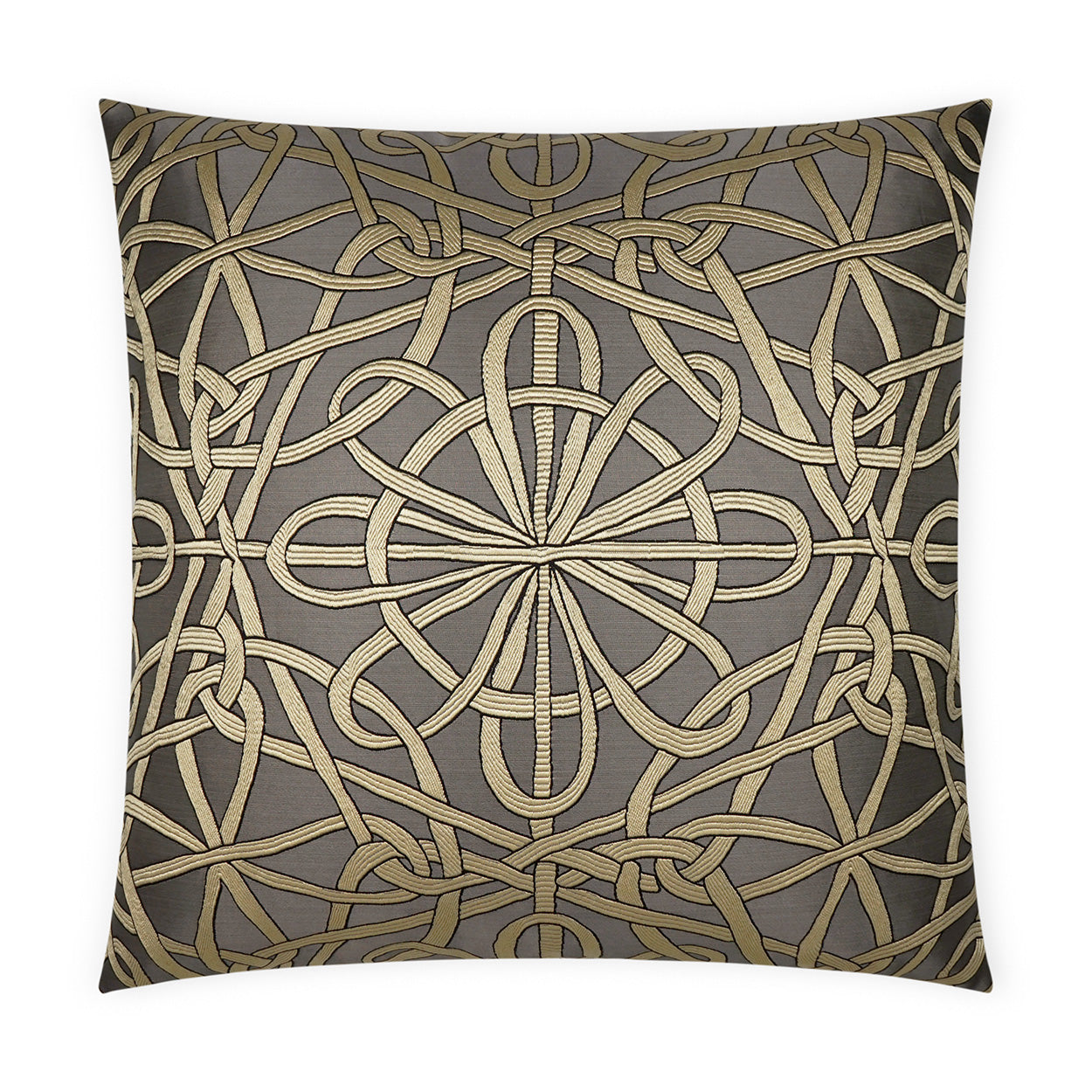 Slip Knot Decorative Throw Pillow - Charcoal | DV Kap