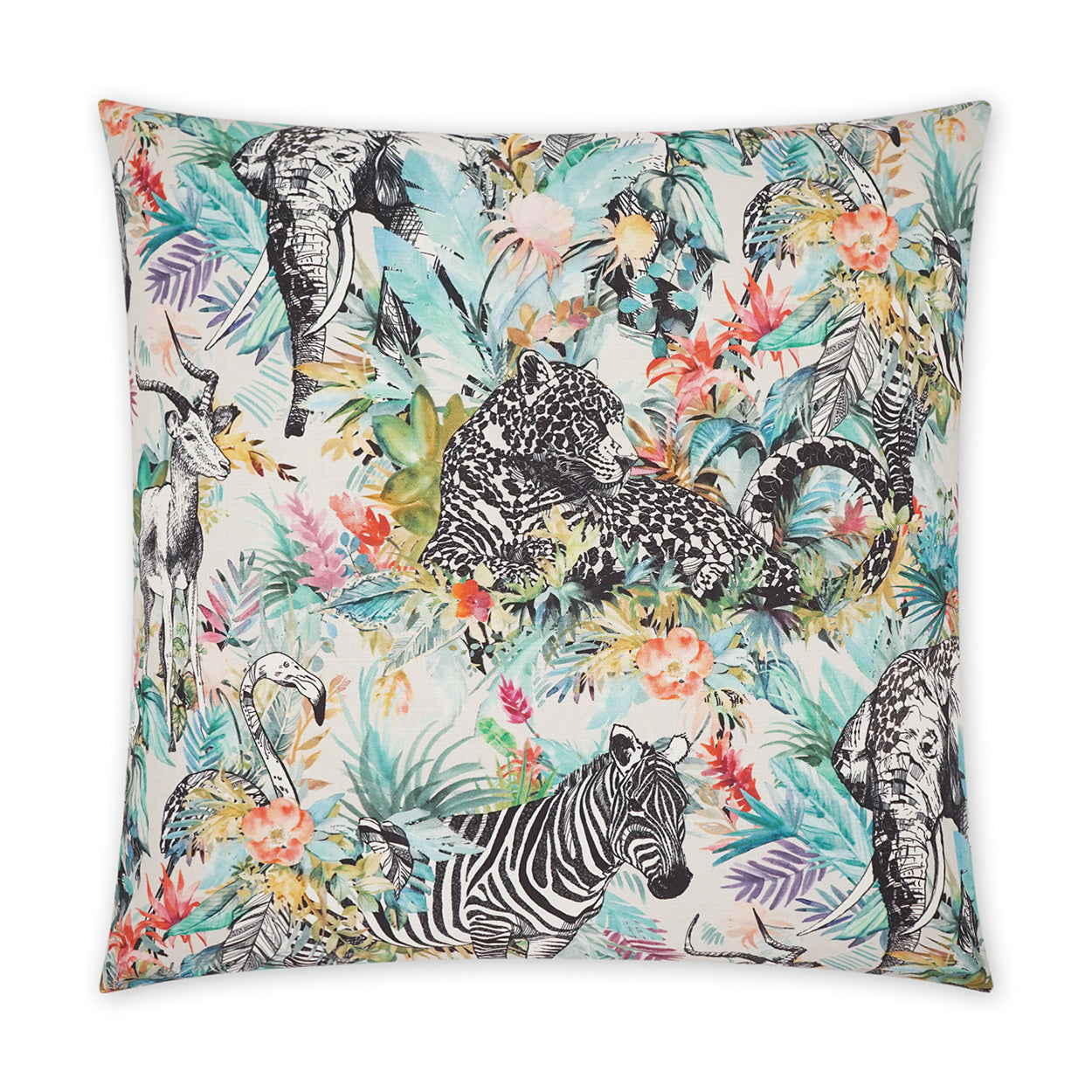 Jurassica Decorative Throw Pillow - Oasis | DV Kap