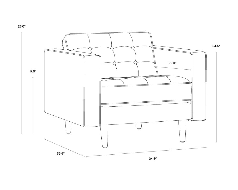 Donnie Armchair - Tobacco Tan