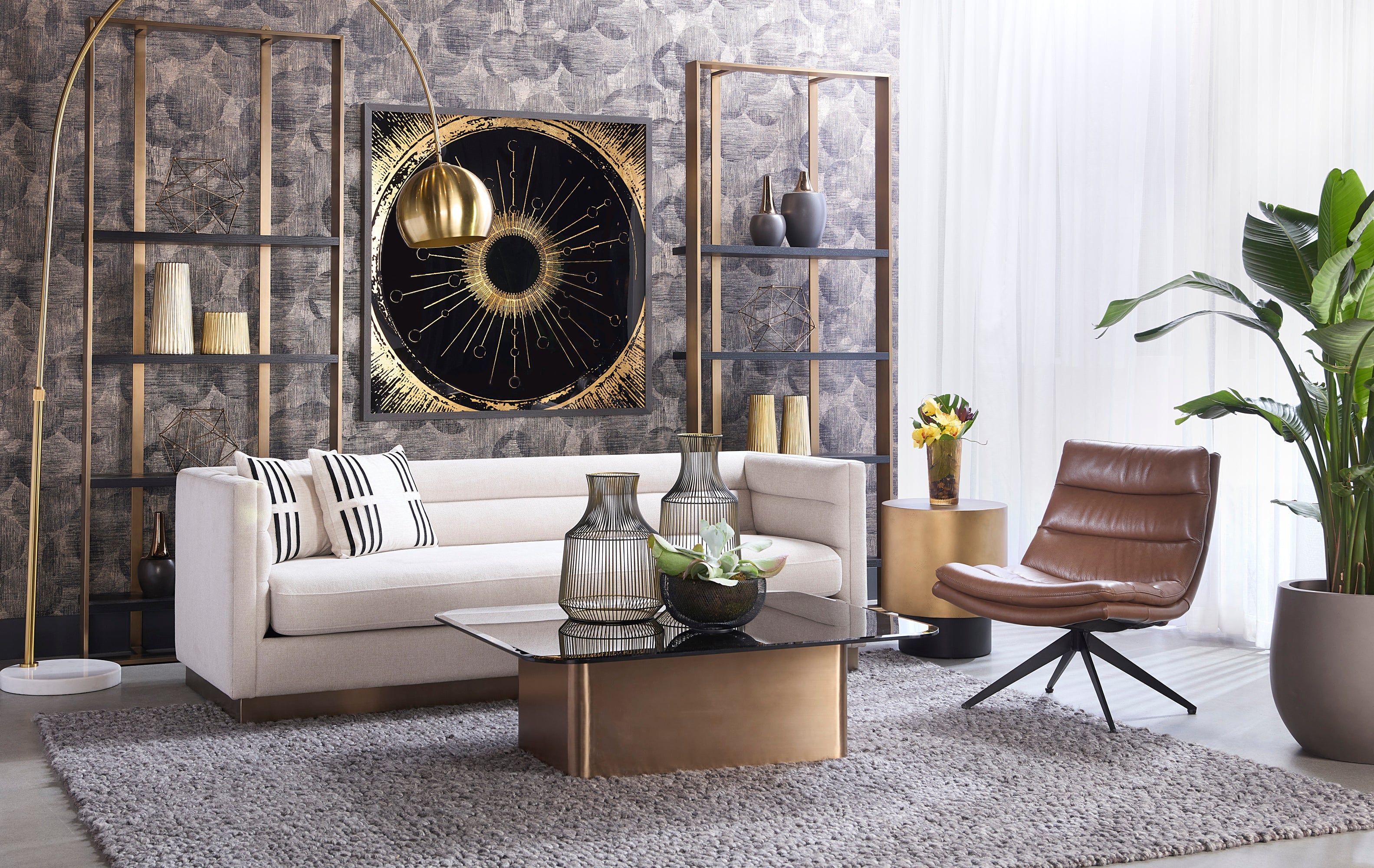 Vern Floor Lamp - Brass