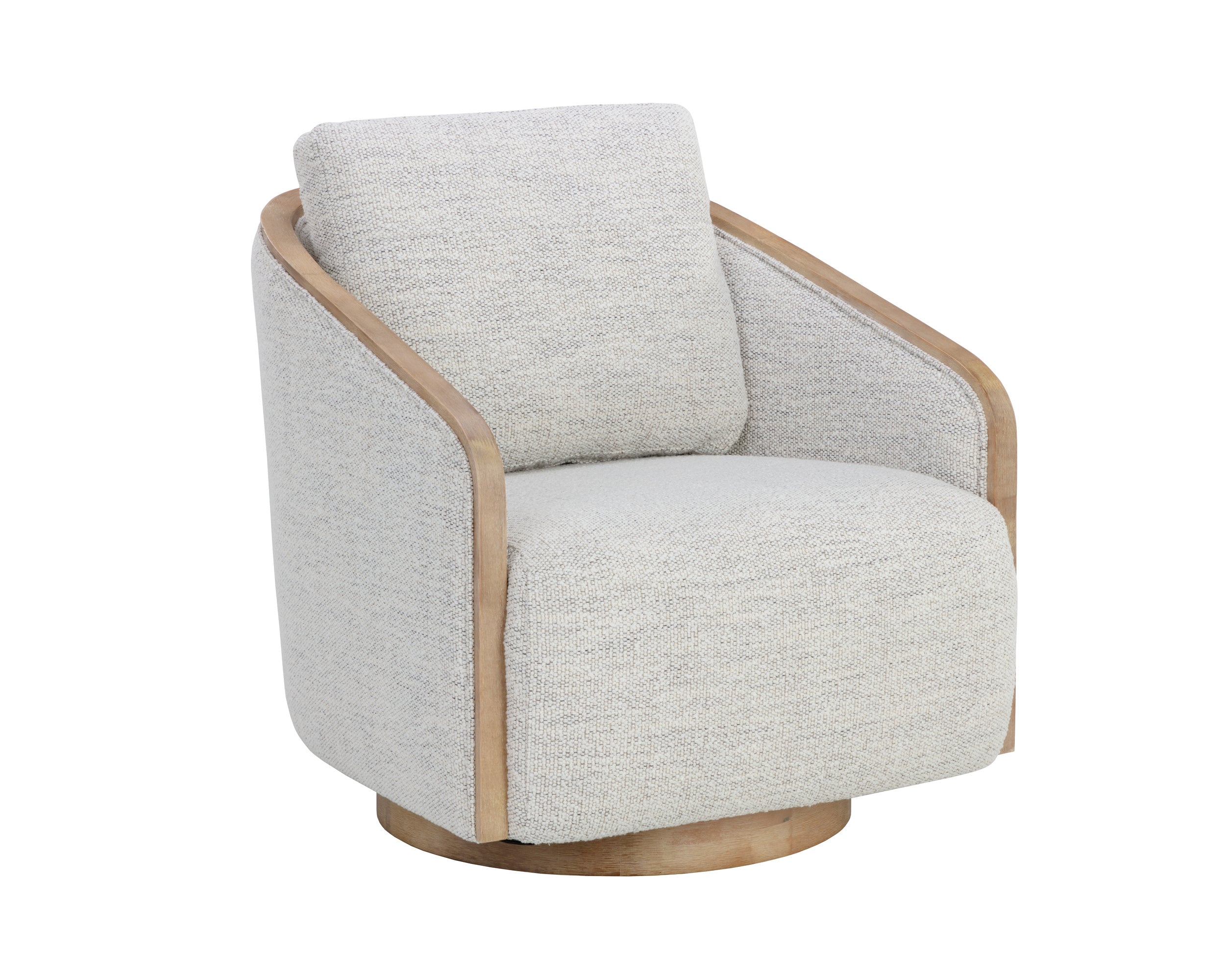 Tasia Swivel Lounge Chair - Merino Cotton