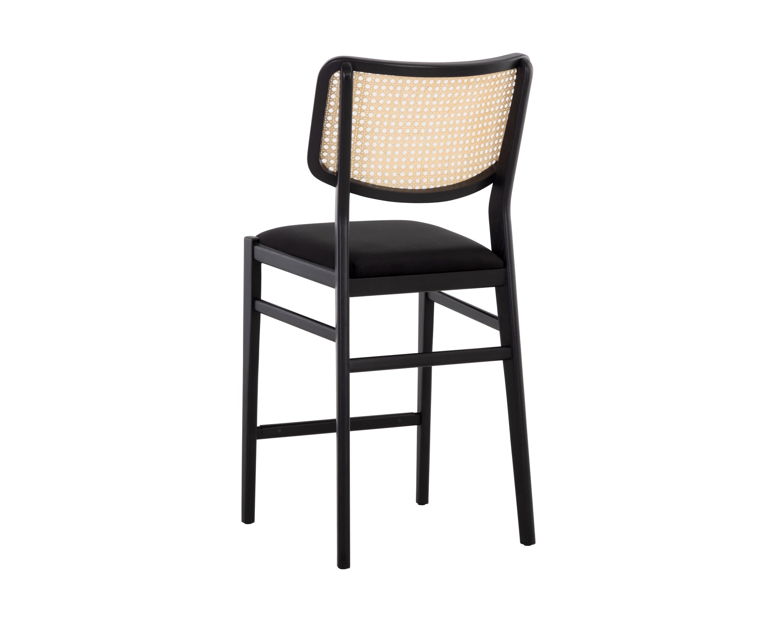 Annex Counter Stool - Velvet Black / Natural