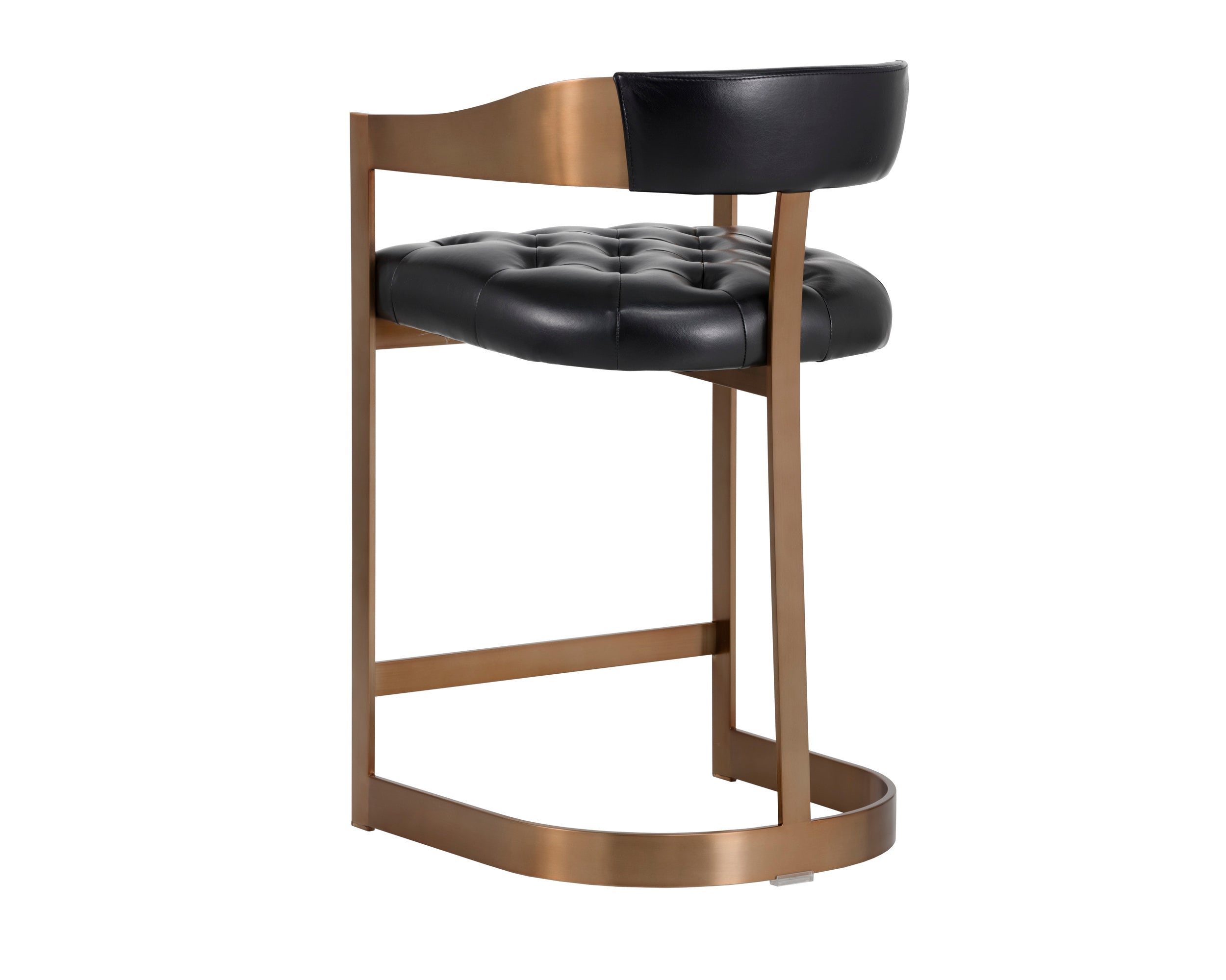 Beaumont Counter Stool - Antique Brass  Cantina Black