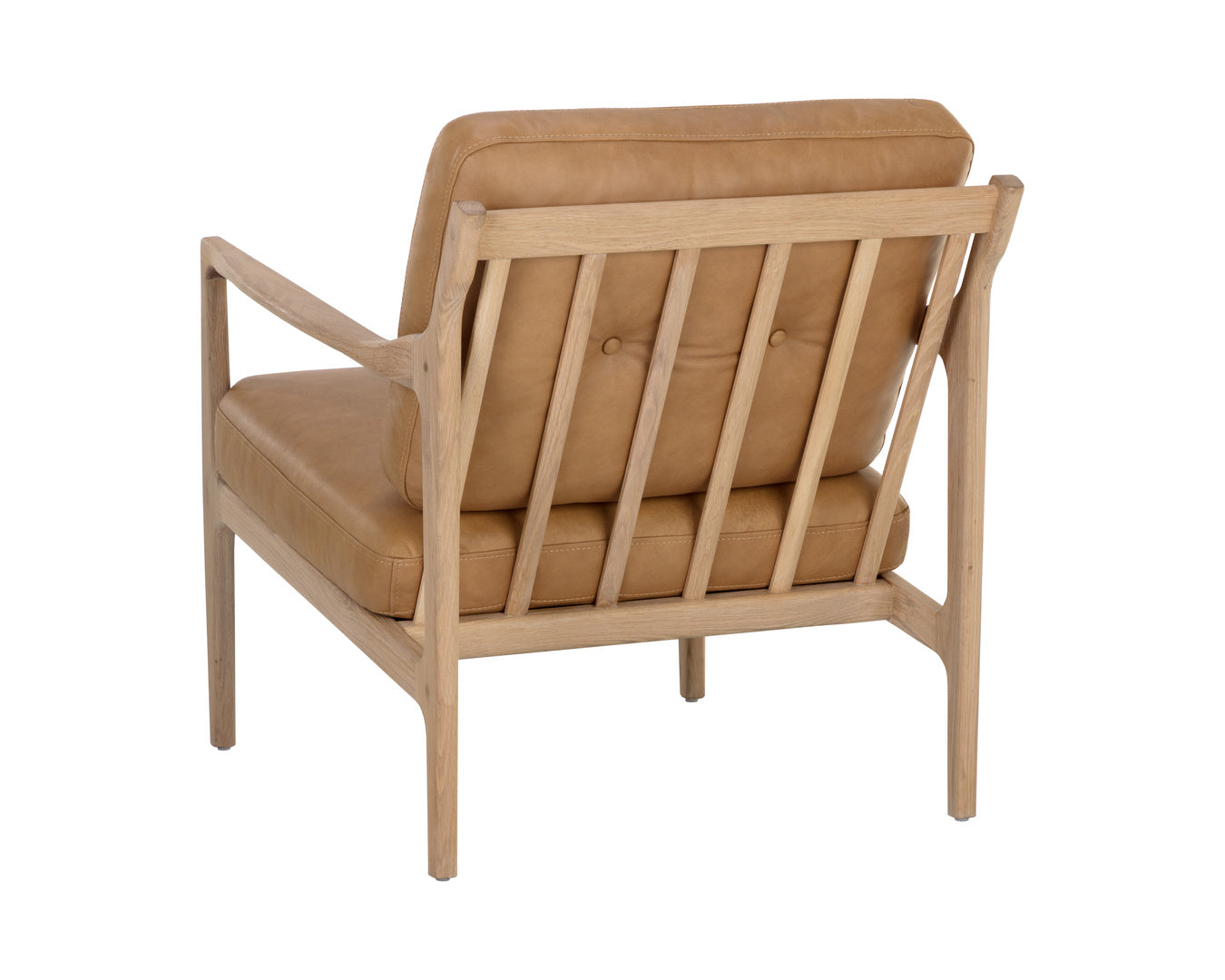 Gilmore Lounge Chair - Light Oak  Sahara Camel Leather