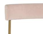 Seneca Dining Chair - Antique Brass  Velvet Blush